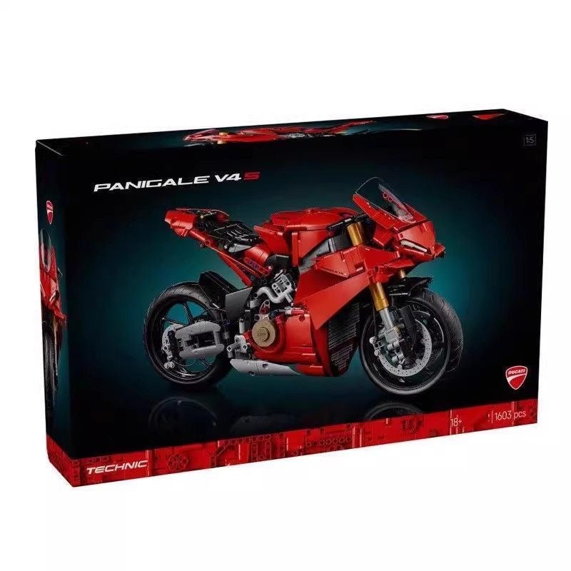 Ensemble de blocs de construction Ducati Panigale V4 S avec kit d'éclairage LED – 1603 pièces