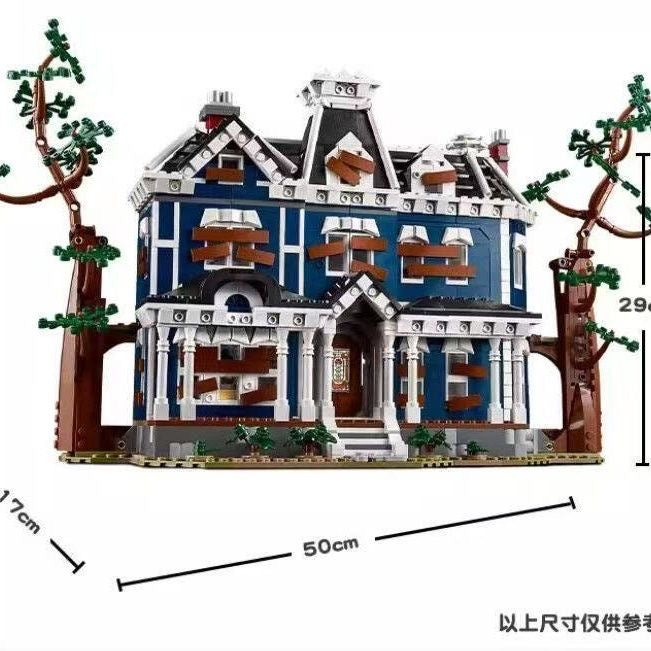 Ensemble de blocs de construction Stranger Things – Le Manoir Hanté – Maison modulaire multi-niveaux avec mini-figurines