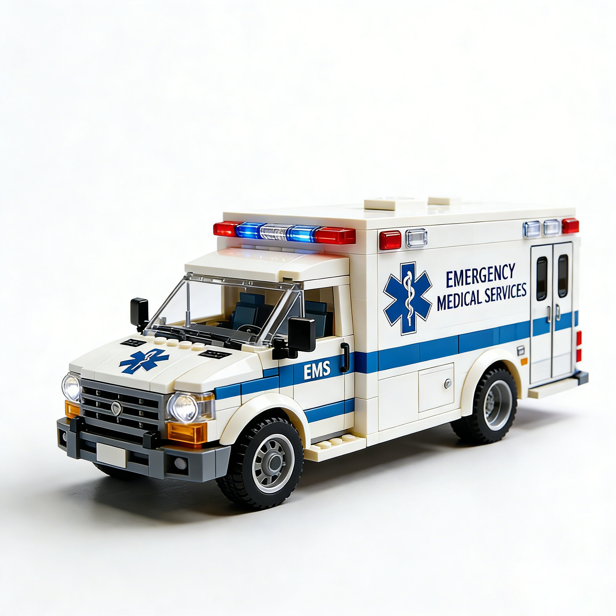 Ensemble de briques ambulance de sauvetage d'urgence – Honorez les héros qui sauvent des vies