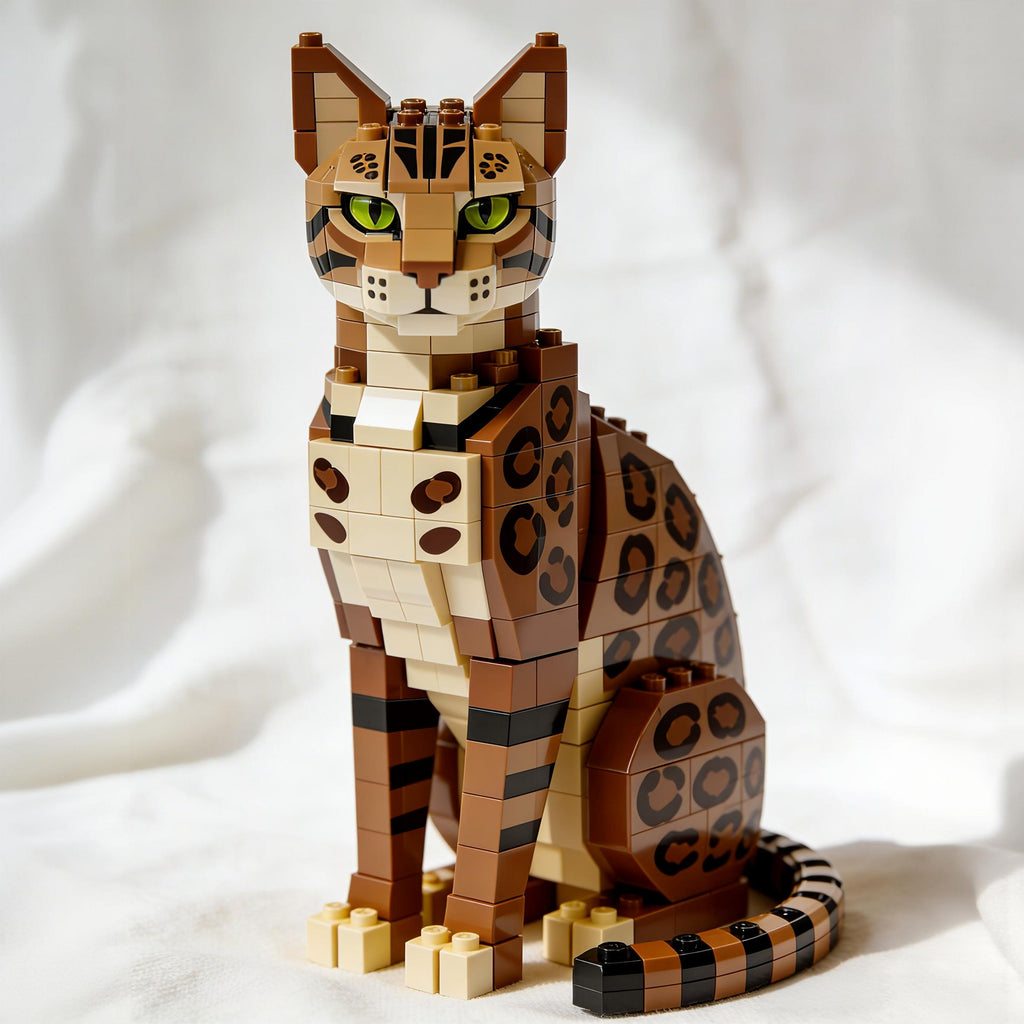 Brick Cats – Ensemble de Blocs de Construction Chat Bengal