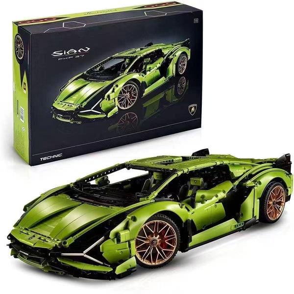 3696 PCS Lamborghini Sián FKP 37 Technic Building Blocks Set | 1:8 Scale Supercar Model Kit | Premium Collector's Edition