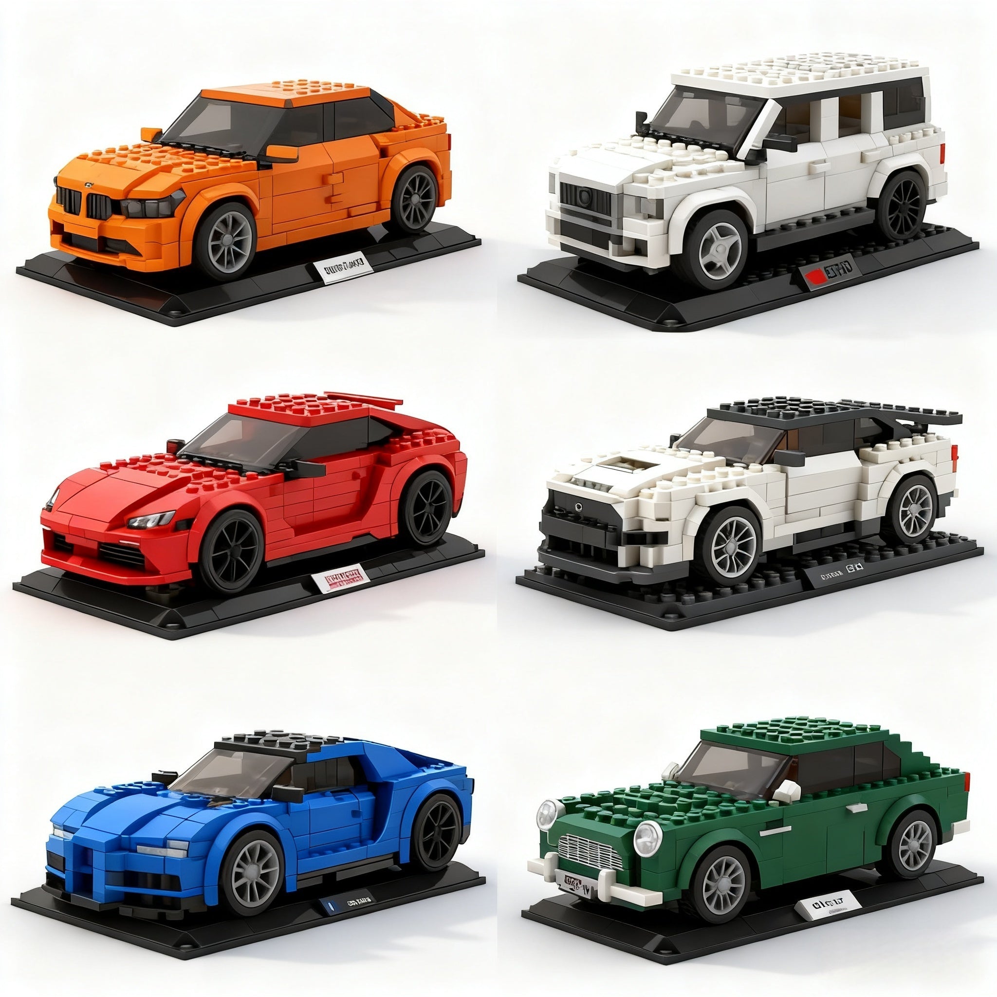Personnalisez les blocs de construction de voiture | Personnalisez les modèles de blocs de construction avec des photos de votre voiture bien-aimée
