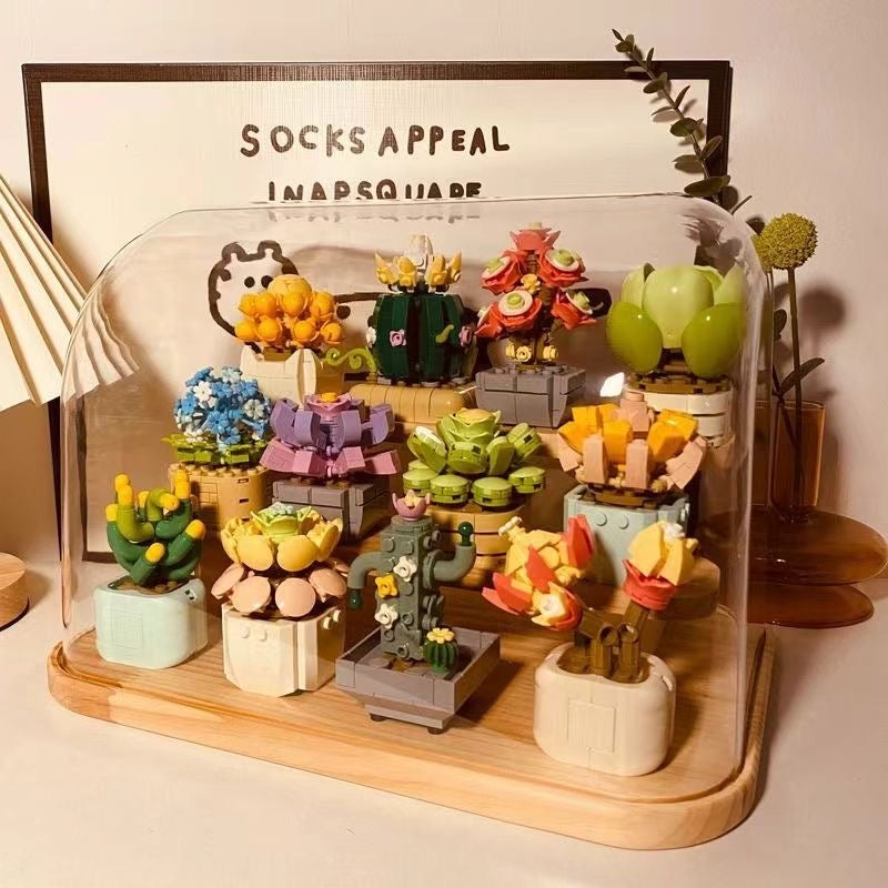 Boîte surprise de fleurs de blocs de construction éternels — Recevez une fleur de blocs de construction aléatoire