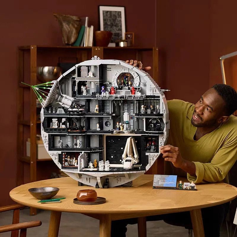 Ensemble de construction LEGO Star Wars Étoile de la Mort – 9023 pièces | 79 cm | Scènes intérieures multi-niveaux et figurines