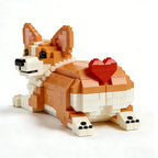 🐶Ensemble de briques « J'adore le Corgi » – Construction de collection pour les amoureux des corgis