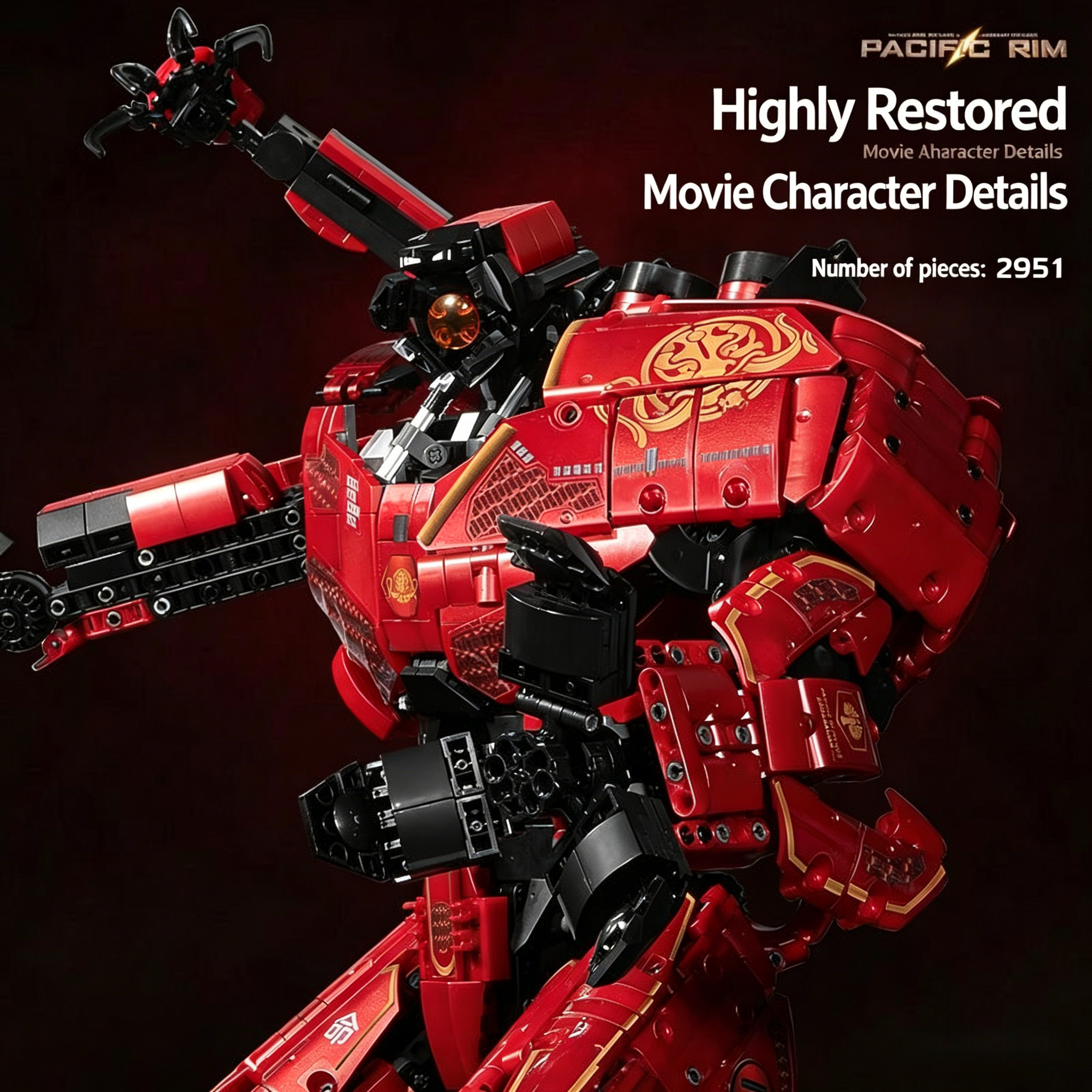 Série Jaeger de Pacific Rim : Ensemble de blocs de construction Mecha Crimson Typhoon 2951 pièces
