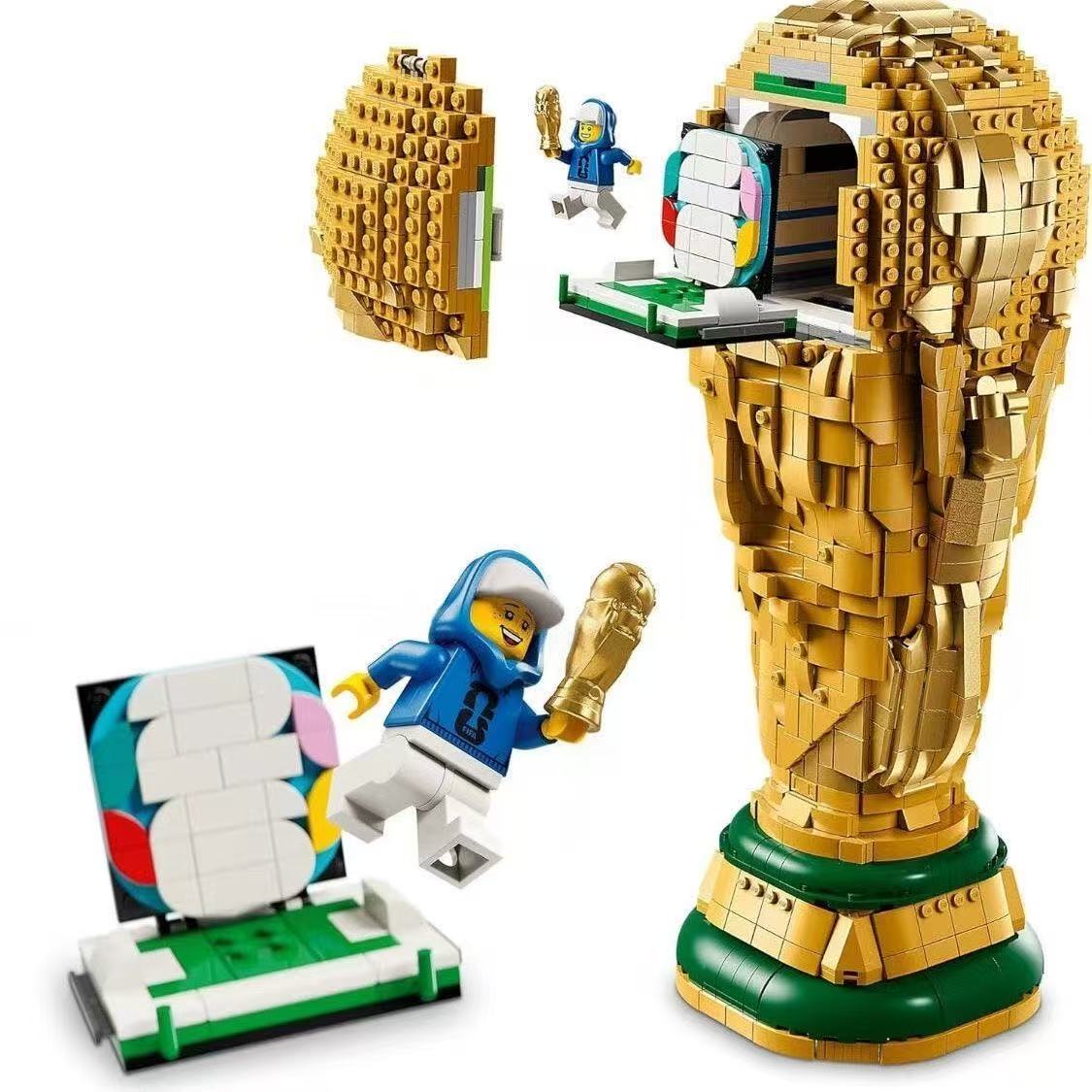 2842pcs FIFA World Cup Trophy Replica Building Kit | Gold Champion Cup 3D Brick Model | Best Gift for Football Fans 2026
