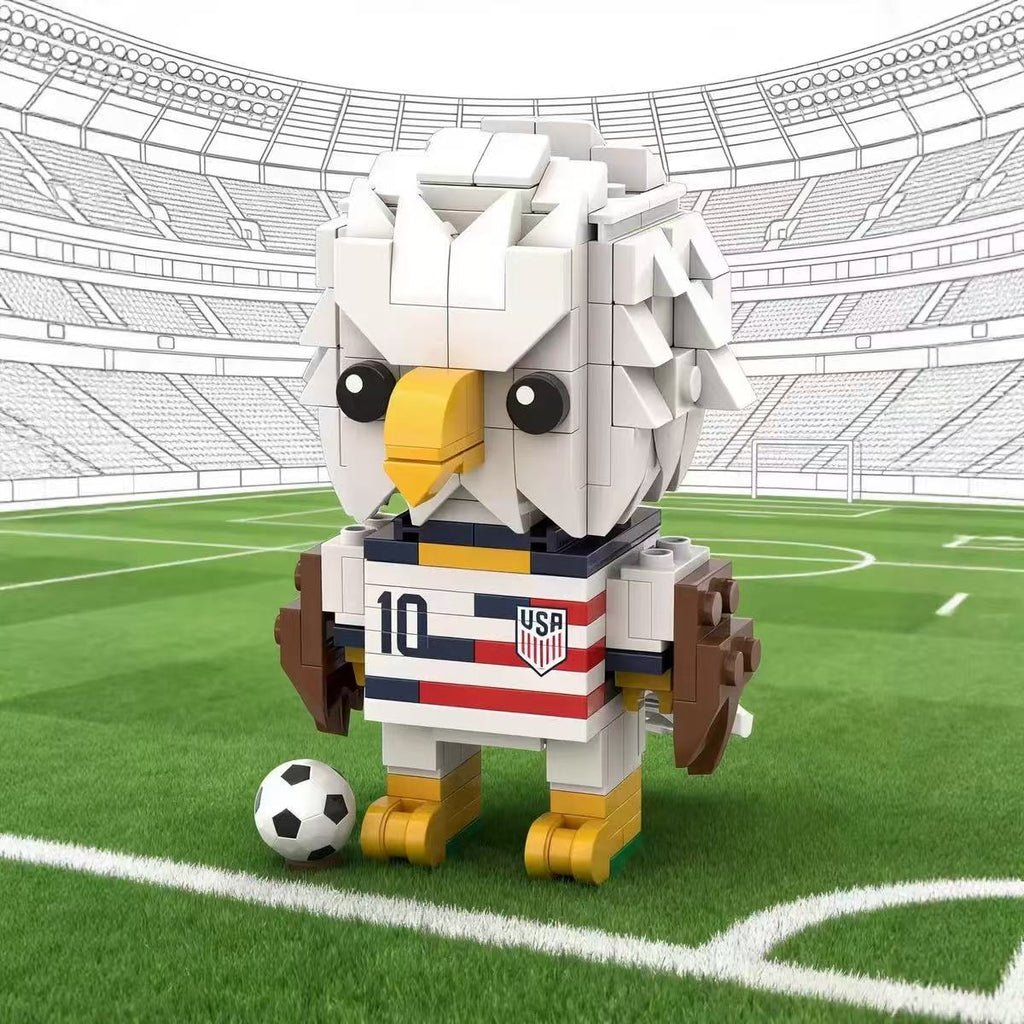 2026 World Cup Mascot Building Blocks Collection - USA Eagle, Canada Moose, Mexico Jaguar