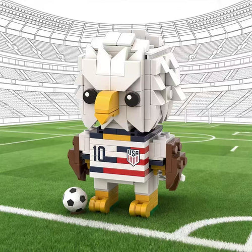 2026 World Cup Mascot Building Blocks Collection - USA Eagle, Canada Moose, Mexico Jaguar