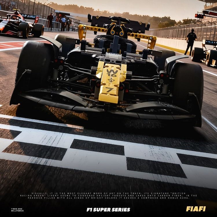 1:8 Grand Prix Formula 1 Racing Car Building Block 1969PCS- Classic Black & Gold Edition MK6023