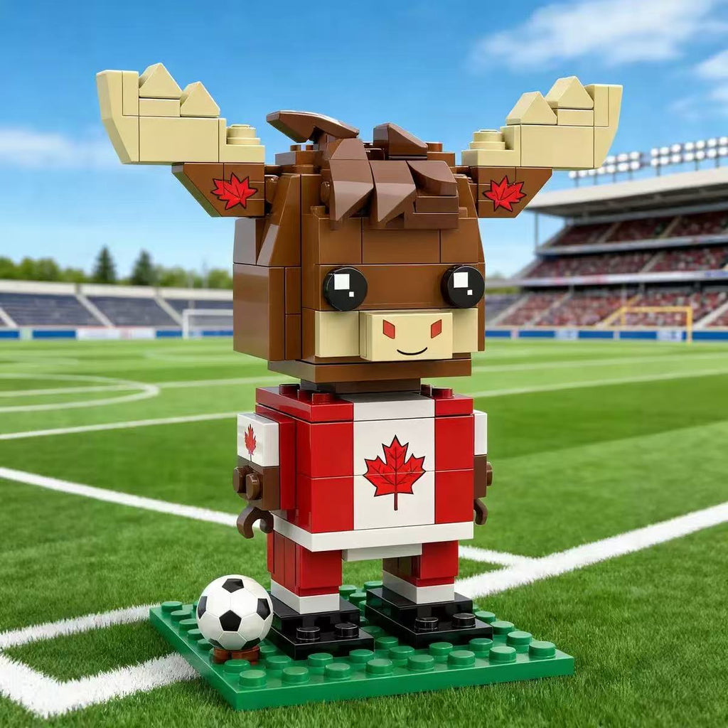 2026 World Cup Mascot Building Blocks Collection - USA Eagle, Canada Moose, Mexico Jaguar