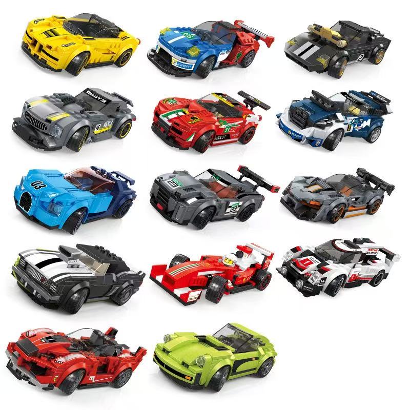 Ensemble de collection de briques de voitures de course cool | Jouet de construction de voiture de sport F1 Formula | Plusieurs pièces contrôlables