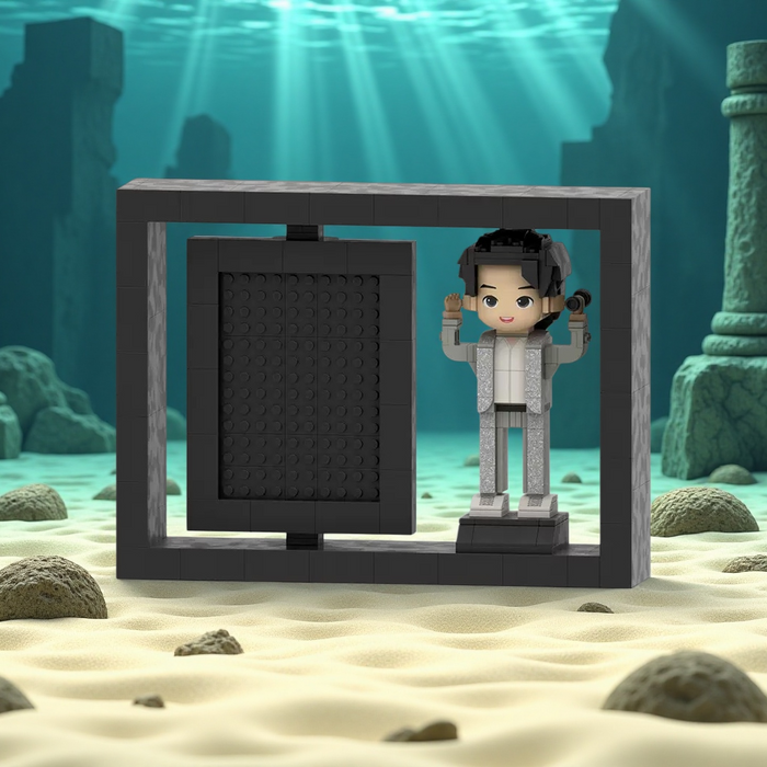 Custom Minifigure Photo Frame – Personalized Brick Figure with Your Photo