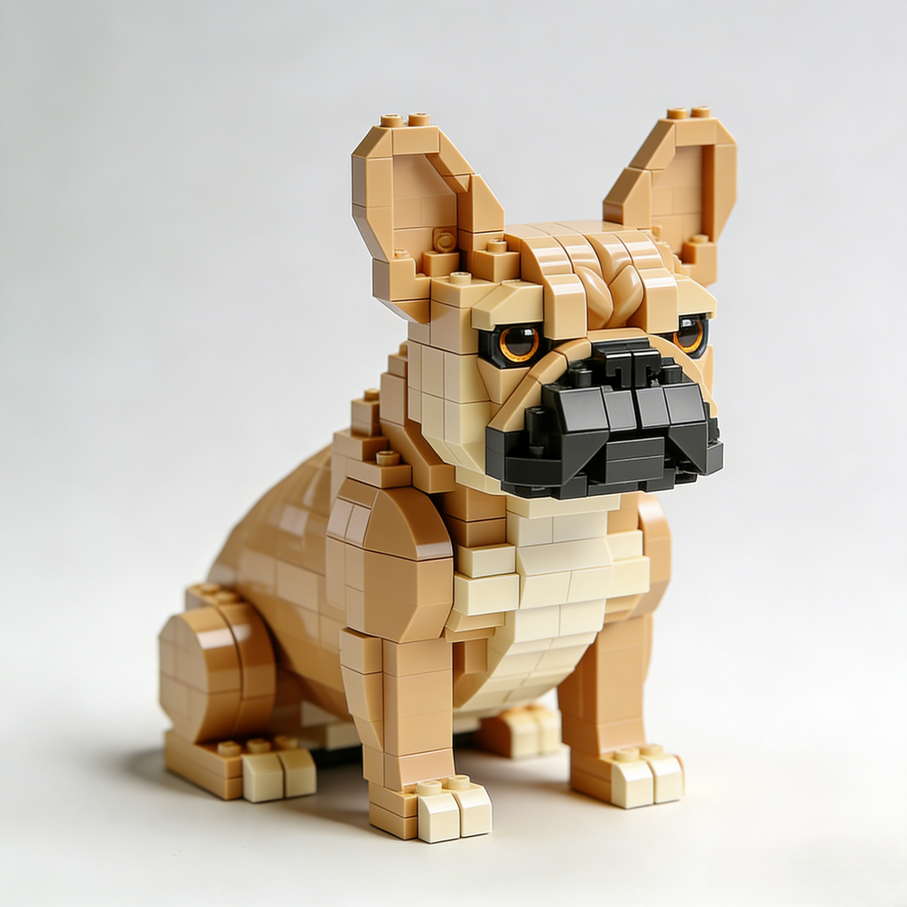 🐶 Ensemble de construction haut de gamme Bouledogue Français – Édition d'exposition pour collectionneurs