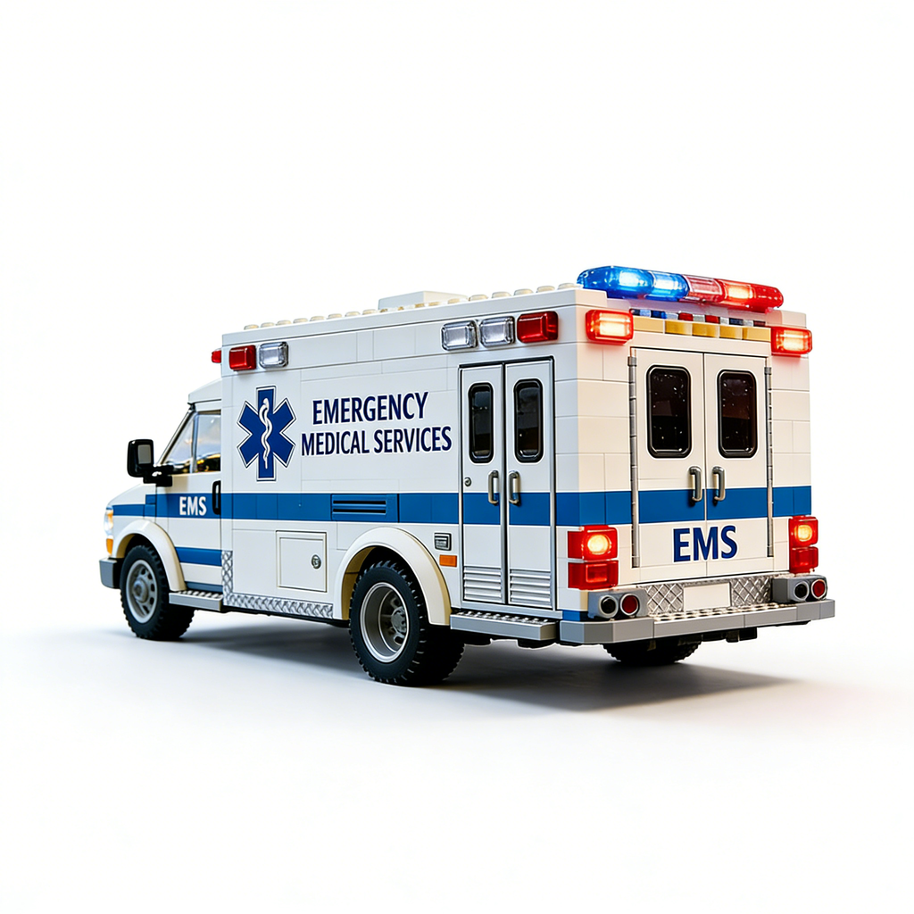 Ensemble de briques ambulance de sauvetage d'urgence – Honorez les héros qui sauvent des vies