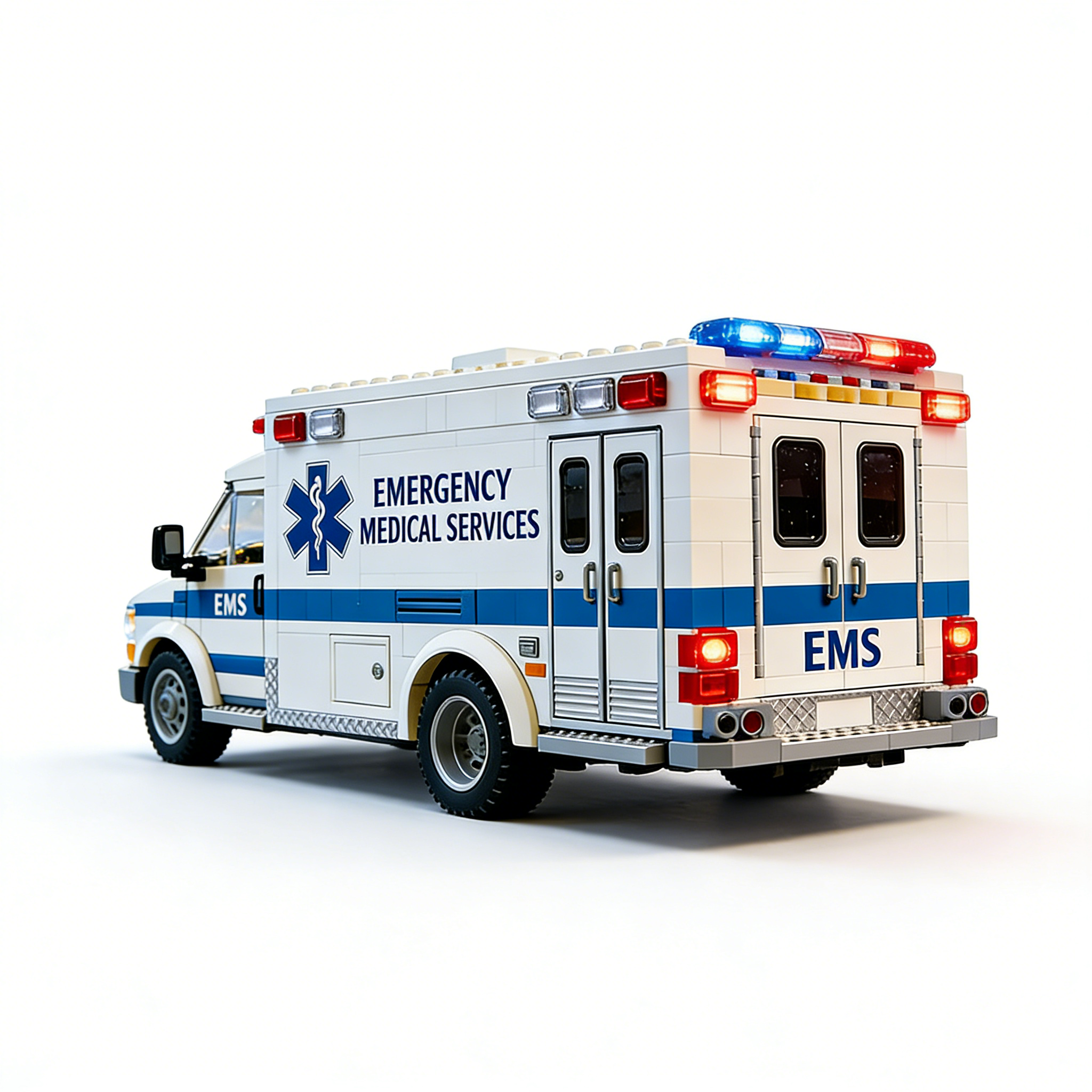 Ensemble de briques ambulance de sauvetage d'urgence – Honorez les héros qui sauvent des vies