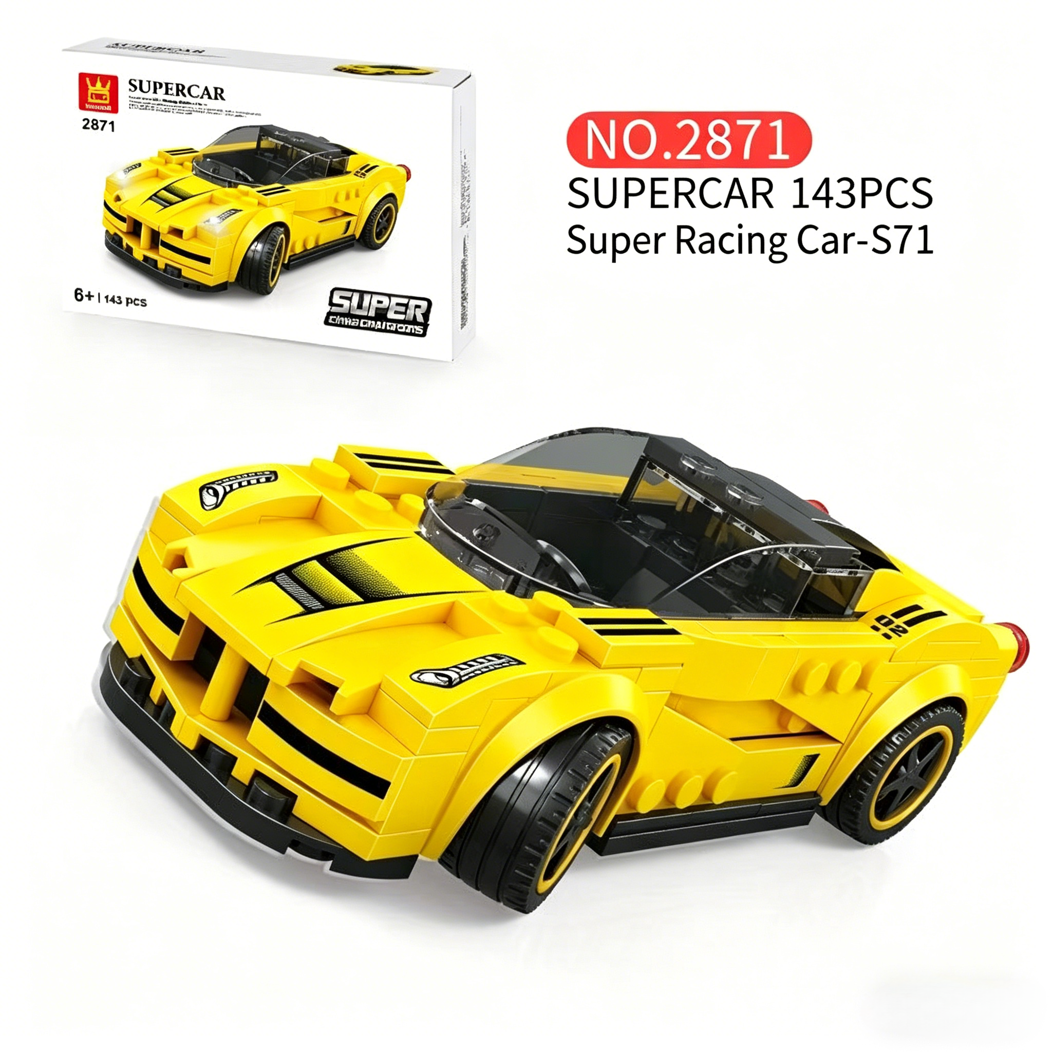 Ensemble de collection de briques de voitures de course cool | Jouet de construction de voiture de sport F1 Formula | Plusieurs pièces contrôlables