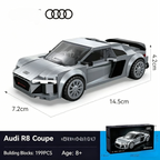 Audi R8 Coupé 199pcs Blocs de Construction | Modèle de Voiture en Briques Speed Champion à l'Échelle 1:24 | Le Meilleur Cadeau pour les Fans d'Audi et les Amateurs de Voitures