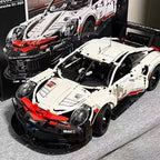 1580 pièces Technic Porsche 911 RSR Supercar - Grand ensemble de construction à l'échelle 1:10
