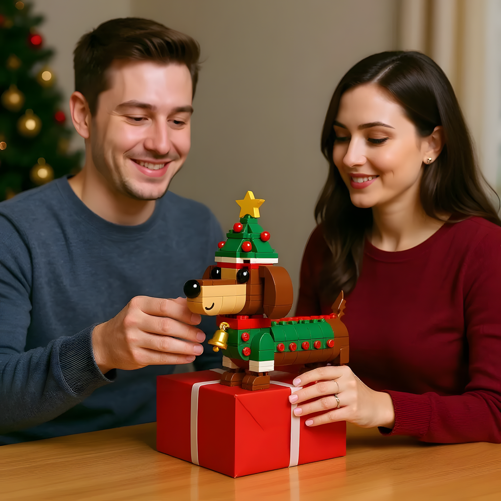 🎄Ensemble de briques Teckel Édition Limitée Noël 2025🐕