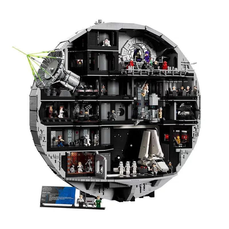 Star Wars Death Star Building Block Set – 9023 Pcs | 79cm | Multi-Level Interior Scenes & Minifigures