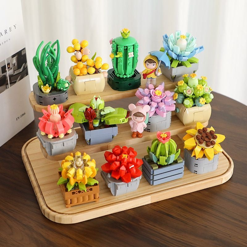 Boîte surprise de fleurs de blocs de construction éternels — Recevez une fleur de blocs de construction aléatoire