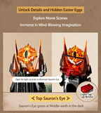 Lord of the Rings: Barad-dûr Dark Tower Building Block Set – 5471 Pcs | Light-Up Eye of Sauron | 5-Floor Interior
