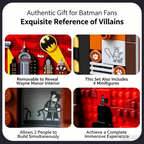 Batman: La Série Animée – Ensemble de Construction Skyline de Gotham City | Présentoir Mural de 76 cm | 4 Minifigurines