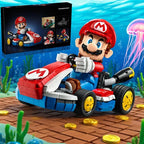 Ensemble de blocs de construction Mario Kart – Grande figurine Mario avec kart de course emblématique